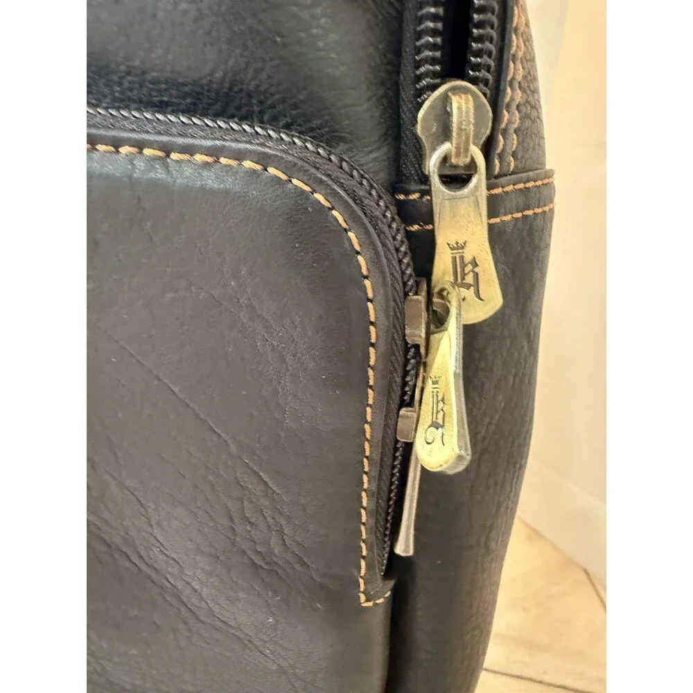 Links And Kings Crown Backpack Crown Black‎ Leather Collection New With Tags